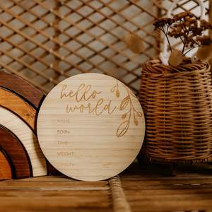 Announcements: Round Birth Announcement Card