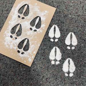 Reindeer Hoofprints Stencil