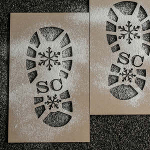 Santa's Footprints Stencil