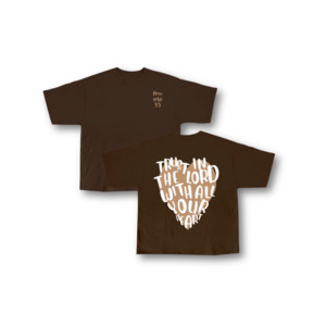 Christian Streetwear: Proverbs 3:5 T-shirt in Chestnut
