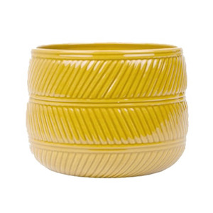 pots: Eva Ochre Ceramic Pot 15cm