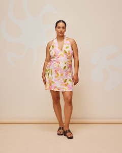 Size 14: Morgan Linen Mini Dress in Ballet Floral