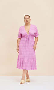 Size 14: Mirella V Neck Dress in Orchid
