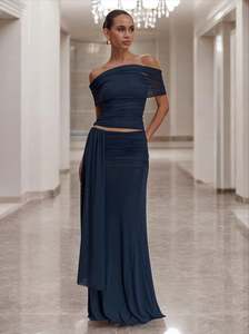 Size 14: Arna Mesh Maxi Set in Midnight