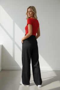Women S Capsule Basics: Red Basic Scoop Tee