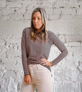 Rouge Stripe Top