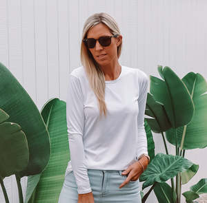 Women S Basic S: Original Basic White Tee - Long Sleeve