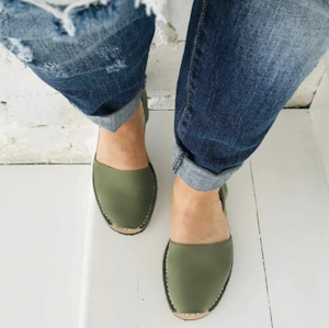Avarca Sandals: LOVELEE KHAKI OLIVE NUBUCK AVARCAS