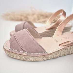 MINI ESPADRILLE PEEP TOE MOCHA - LAST PAIRS