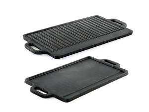 Cast Iron: Reversible Cast Iron Grill Griddle Grill Plate
