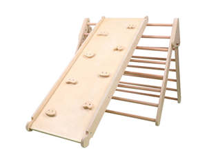 Kids: Pikler Triangle Frame with Ramp and Slide