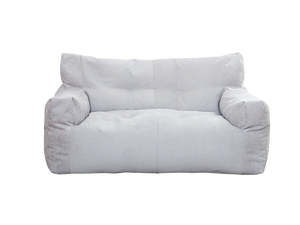 Two-Seater Bean Bag Chair-Light Grey