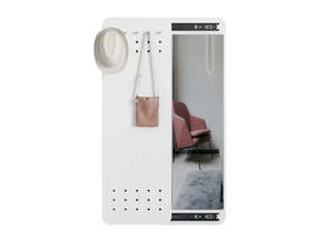 Full Body Mirror with Sliding Peg Board