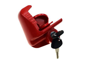 Products: Universal Trailer Hitch Coupler Lock - Red