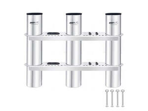 Stainless Steel Triple Fishing Rod Holder