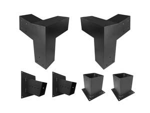 15°Slanted Wall Mount Pergola 3-way Bracket Kit