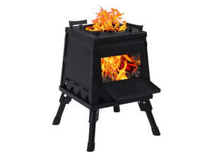 Winter: Folding Camp Stove/Portable Wood Burning Stove-Large