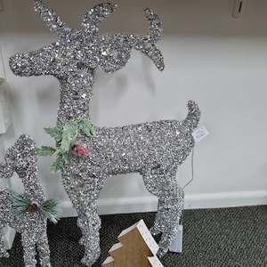 Christmas: Large Silver Reindeer