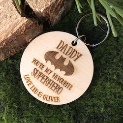 Keyrings And Bag Tags: Super Hero Dad Key Ring