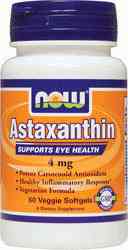 Astaxanthin 4mg, 60 capsules by NOW - Lovely Health