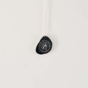 Sale: Moon & Stars Etched Black Agate Wall Hanging