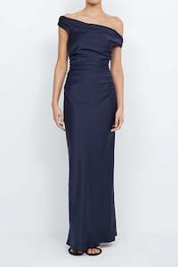 Eternity Off the Shoulder Maxi in Ink