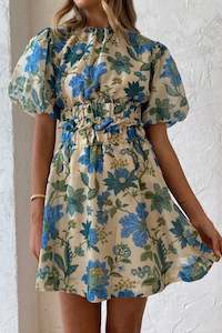 Mini: Celia Open Back Mini Dress In Marguerite Print