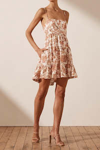 Mini: Carolina Linen Tiered Mini Dress