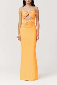 Ivy Bustier Maxi in Tangerine