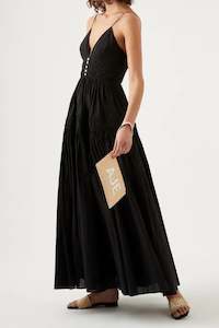 Grace Tiered Maxi Dress in Black