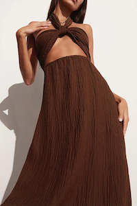 Bump Friendly: Halona Maxi Dress in Chocolate