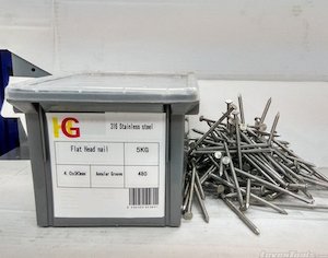 Fasteners Fixings: KBAO Flat Head 316 S/Steel, A/Groove 5KG