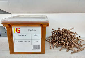 Fasteners Fixings: KBAO Silicon Bronze Rose Head A/Groove 5KG