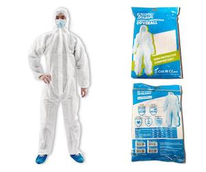 Total Safe Disposable Microporous Coverall White