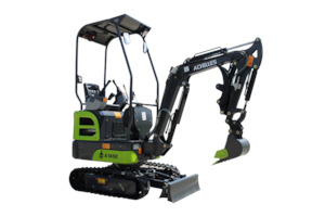 Machinery: Achilles A14SE Mini Excavator With Bucket 380mm, Quick Hitch, Hydraulic Thumb