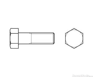 Engineering Bolt With Nut: Hex Hd Bolt Stainless T316 DIN931 (Bulk)
