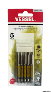 Accessories Sets: PBEXP-12435-2 Gosai bit B typeT25 65mm 5PC. SET 426670 GS5P35T2565