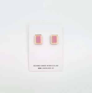 Chrissy Stud Dusky-pink-Gold