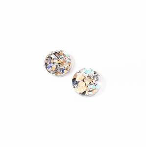 Studs: Ally Stud Silver Glitter