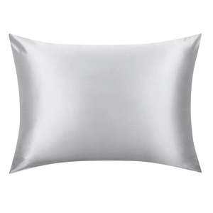 Silver Mulberry Silk Pillowcase – King Size, Zip Closure