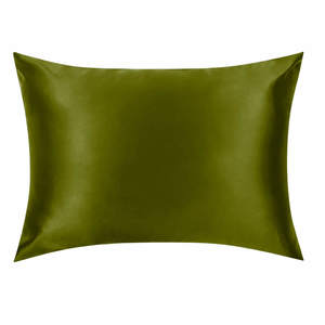 Olive Green Mulberry Silk Pillowcase – NZ Standard Size (Queen), Zip Closure