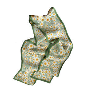 Daisy Day Pure Mulberry Silk Long Scarf Silk Twilly