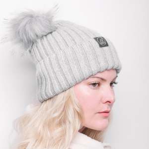 Mulberry Silk-Lined Classic Ribbed Beanie Hat – Cashmere Blend with Removable &hellip;
