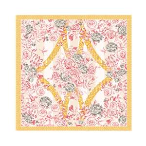 Flower Serenity Pure Mulberry Silk Scarf Bandana