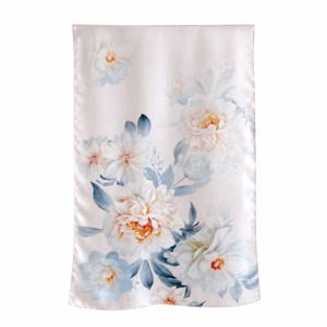 Silk Scarves: Blush Cascade Pure Mulberry Silk Extra Large Long Scarf