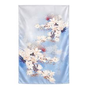 Best Seller: Blue Magnolia Pure Mulberry Silk Extra Large Long Scarf