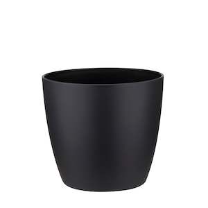 Pots: Cover Pot - Elho Brussels Round - 14cm Black