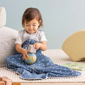 Sleep Bag: Sleep Bag Organic Lite 0.2 TOG - Stellar Denim
