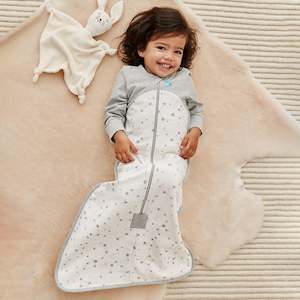 Sleep Bag Organic Long Sleeves 1.0 TOG - Stellar White