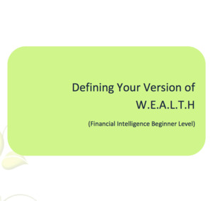 Defining Your Version of W.E.A.L.T.H Workbook